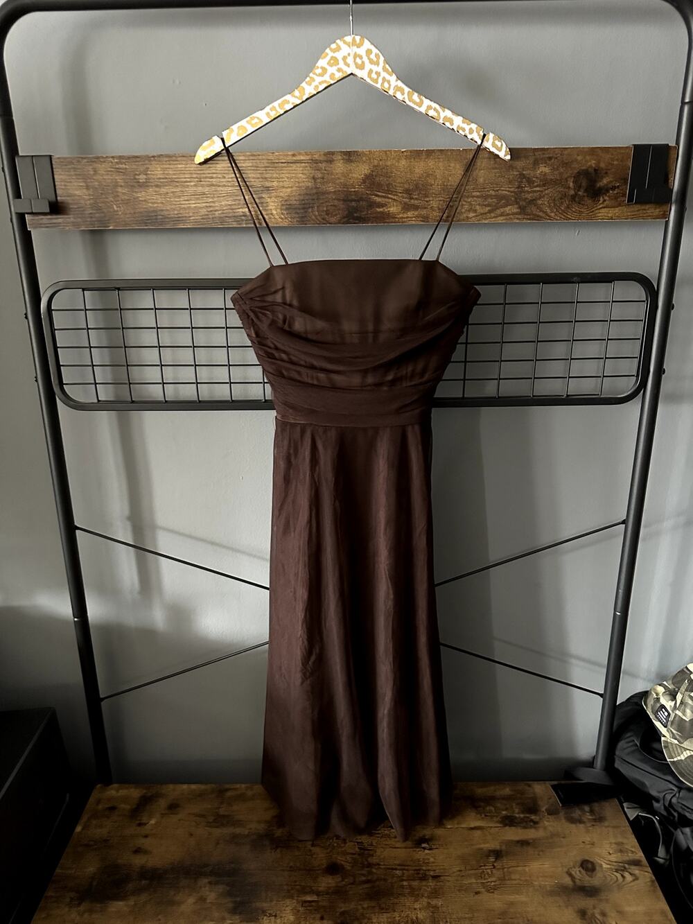 Eliza J Vintage Brown Midi Formal Dress | 8